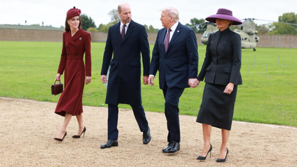 Kate Middleton Prince William body language Donald Trump Melania Trump UK visit
