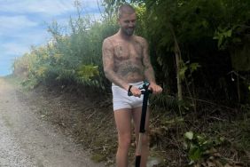 Justin Bieber Wears Only Briefs While Riding on a Segway