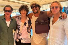 Jason Momoa Flaunts His Muscular Arms in White Tank Top