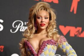 Doja Cat Wears Jaw-Dropping Revealing Neckline Mini-Dress