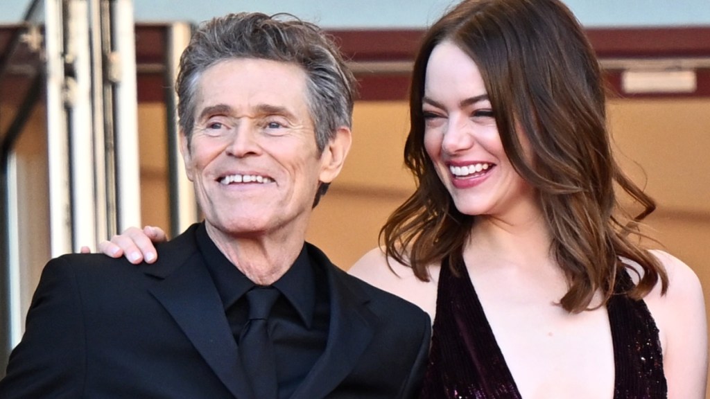 Emma Stone Gives Lip-Kiss to Willem Dafoe As They Reunite