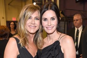 Jennifer Aniston (L) and Courteney Cox attend the American Film Institute's 46th Life Achievement Award Gala Tribute to George Clooney at Dolby Theatre on June 7, 2018 in Hollywood, California