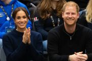 Prince Harry, Duke of Sussex and Meghan, Duchess of Sussex attend the Wheelchair Basketball final between USA and Israel during day one of the 2025 Invictus Games at on February 09, 2025 in Vancouver, British Columbia.