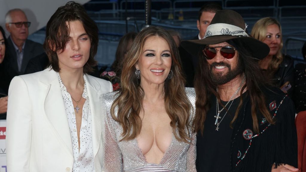 Damian Hurley, Elizabeth Hurley and Billy Ray Cyrus attend the NTA's 2025 at The O2 Arena on September 10, 2025 in London, England.