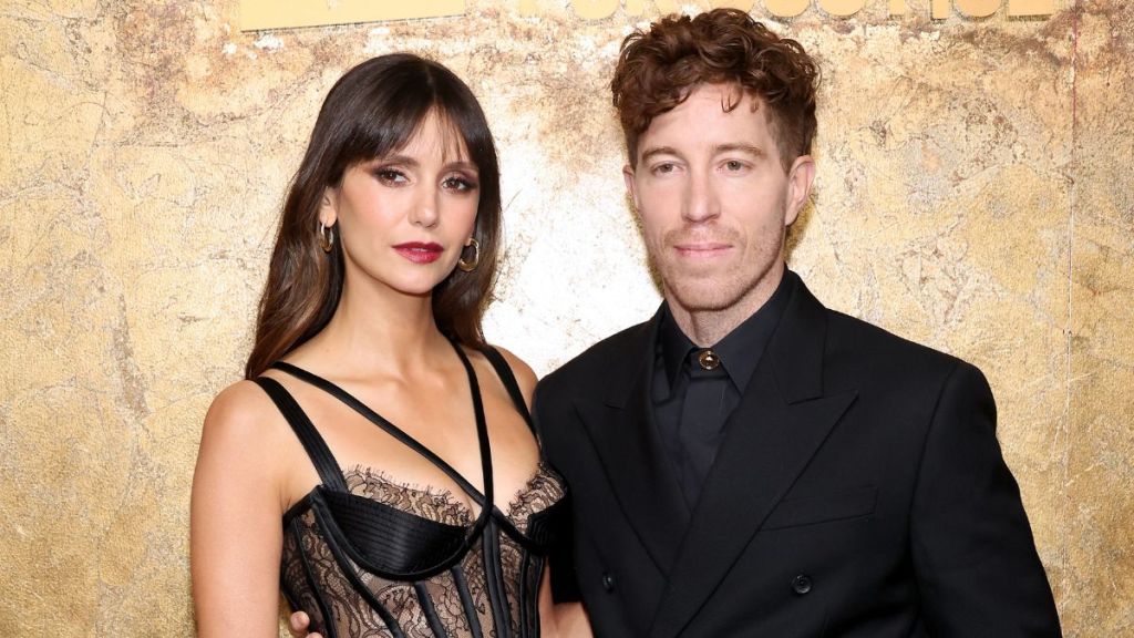 Nina Dobrev and Shaun White attend the Clooney Foundation For Justice's "The Albies" on September 28, 2023 in New York City.