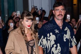 Taylor Swift (L) and Travis Kelce are seen in SoHo on October 11, 2024 in New York City