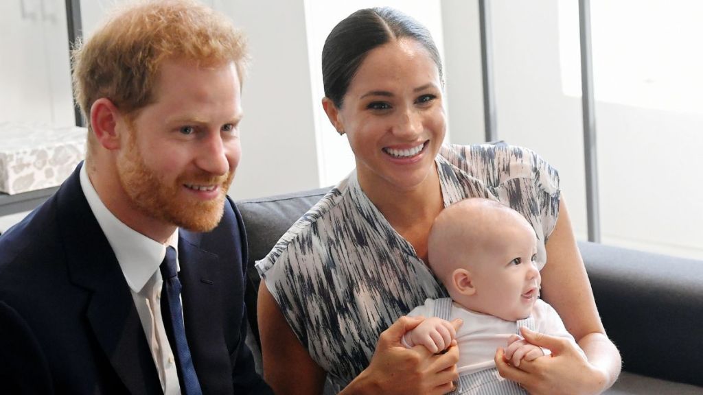 Prince Harry, Duke of Sussex, Meghan, Duchess of Sussex and their baby son Archie Mountbatten-Windsor meet Archbishop Desmond Tutu and his daughter Thandeka Tutu-Gxashe at the Desmond & Leah Tutu Legacy Foundation during their royal tour of South Africa on September 25, 2019 in Cape Town, South Africa