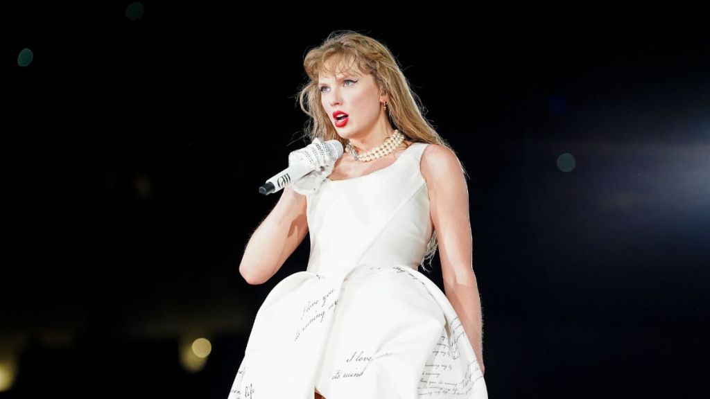 Taylor Swift performs onstage during "Taylor Swift | The Eras Tour" at Caesars Superdome on October 25, 2024 in New Orleans, Louisiana