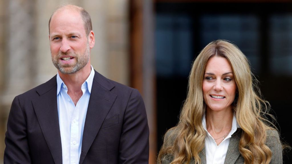 Prince William, Prince of Wales and Catherine, Princess of Wales arrive for a visit to the Natural History Museum's newly renovated gardens on September 4, 2025 in London, England