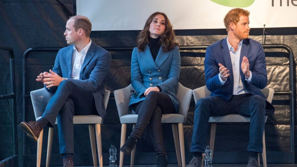 Prince William, Duke of Cambridge and Catherine, Duchess of Cambridge and Prince Harry attend the Coach Core graduation ceremony for more than 150 Coach Core apprentices at The London Stadium on October 18, 2017 in London, England.