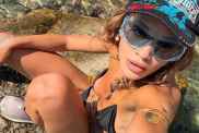 Rita Ora Turns Heads in Neon Mini-Shorts