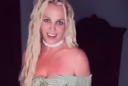 Britney Spears Dances in Loose Strap Dress