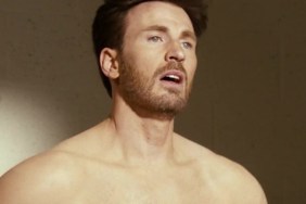 Chris Evans shirtless in Honey Don't!