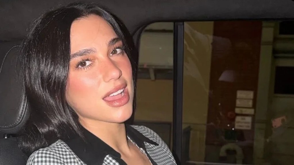 Dua Lipa Wearing Blazer With No Top Steals the Spotlight