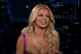 Brooks Nader Turns Head in Sheer Catsuit For Jimmy Kimmel