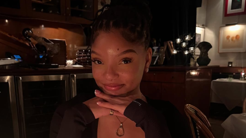 Halle Bailey Turns Heads in Backless White Dress