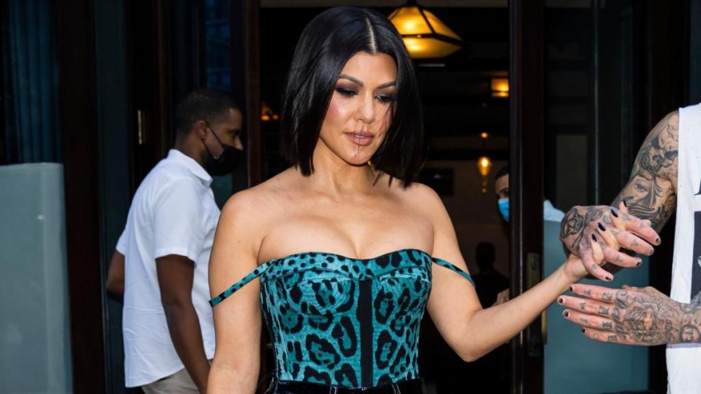 Kourtney Kardashian's Red Corset Is Like an Early Christmas