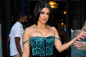 Kourtney Kardashian's Red Corset Is Like an Early Christmas