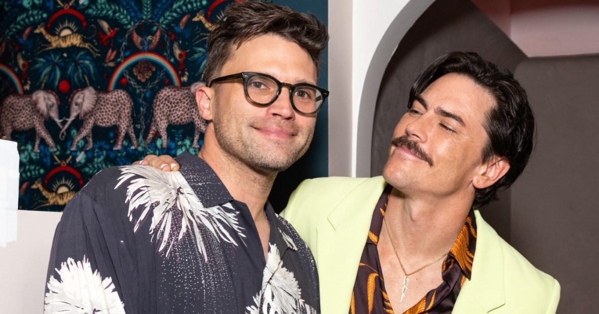 Tom Schwartz and Tom Sandoval at the opening of Schwartz & Sandy's