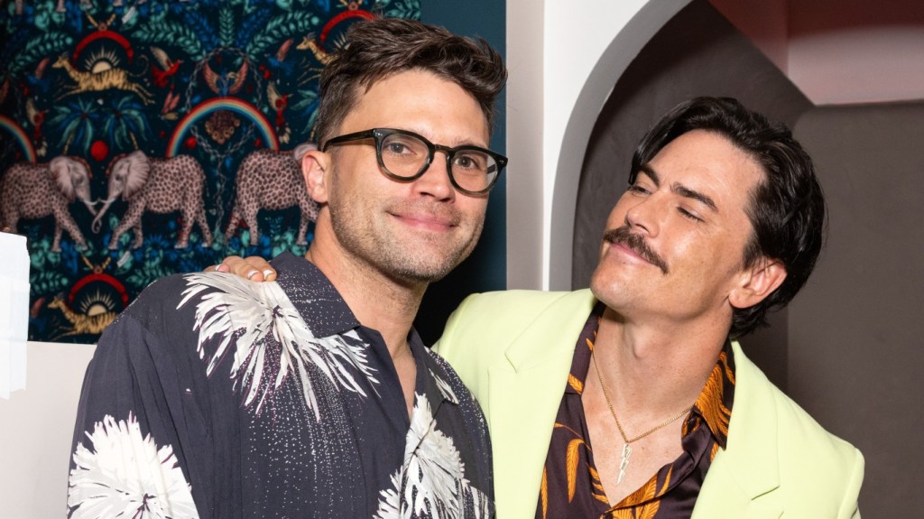 Tom Schwartz and Tom Sandoval at the opening of Schwartz & Sandy's