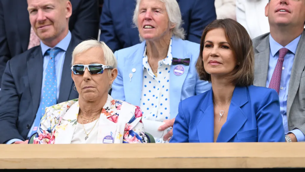 Julia Lemigova with her wife