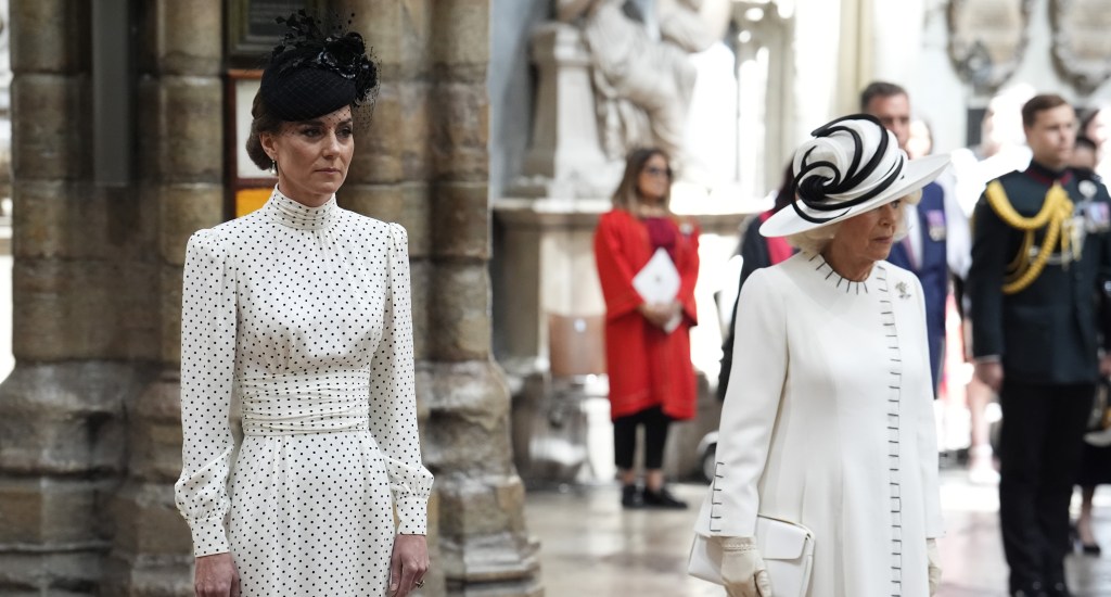 Kate Middleton with her mother-in-law