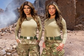 Teresa Giudice and Gia Giudice posing together for Special Forces, wearing camo