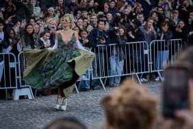 Photos: Paris Hilton Is a ‘Fairy in an Enchanted Forest’ in Feathered Gown Look