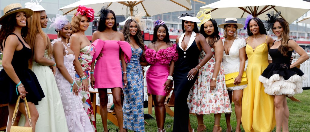 The cast of The Real Housewives of Potomac at Preakness