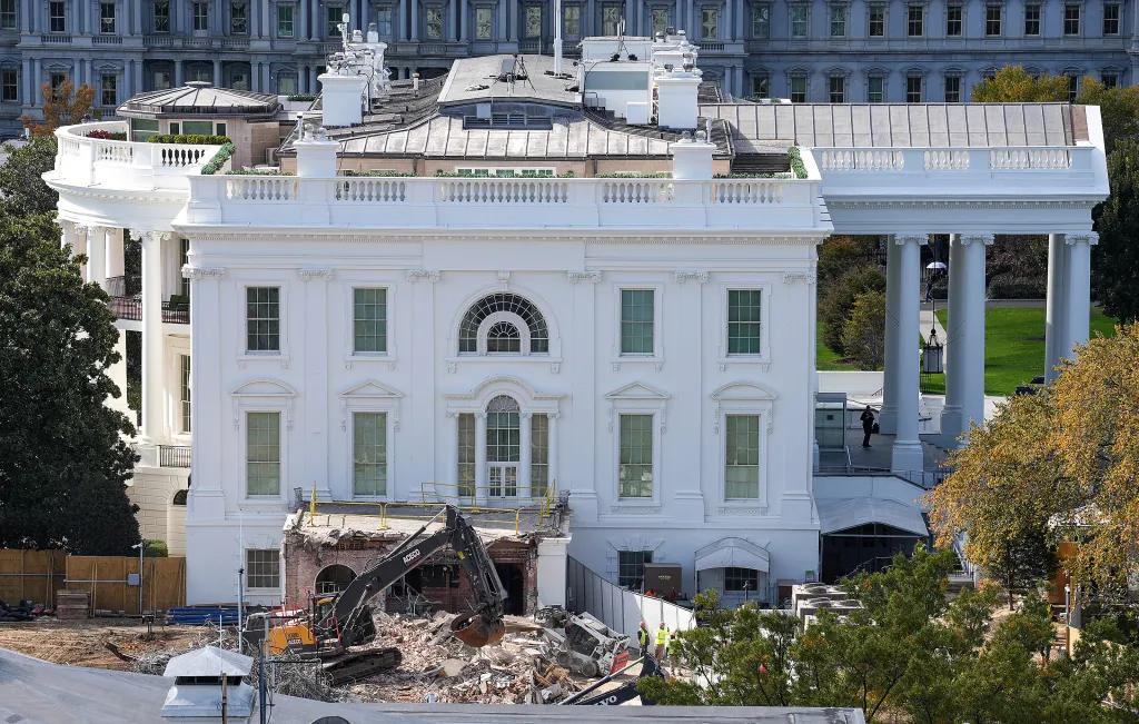 The newly destroyed White House