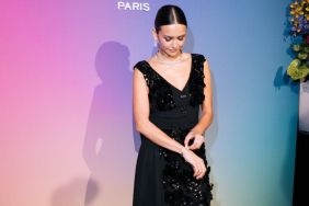 Nina Dobrev Is a Diamond Herself in Dress With Bold Neckline