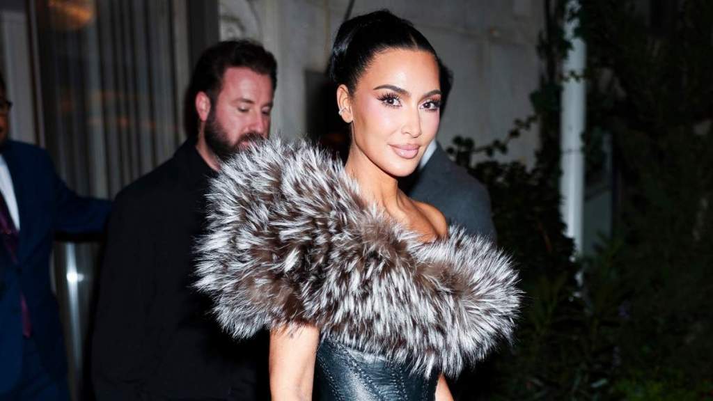 Kim Kardashian Goes Medieval in Leather Corset & Tassel Skirt