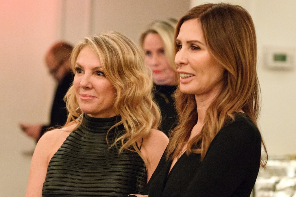 Ramona Singer and Carole Radziwill wearing black attending an event on Season 9 of RHONY