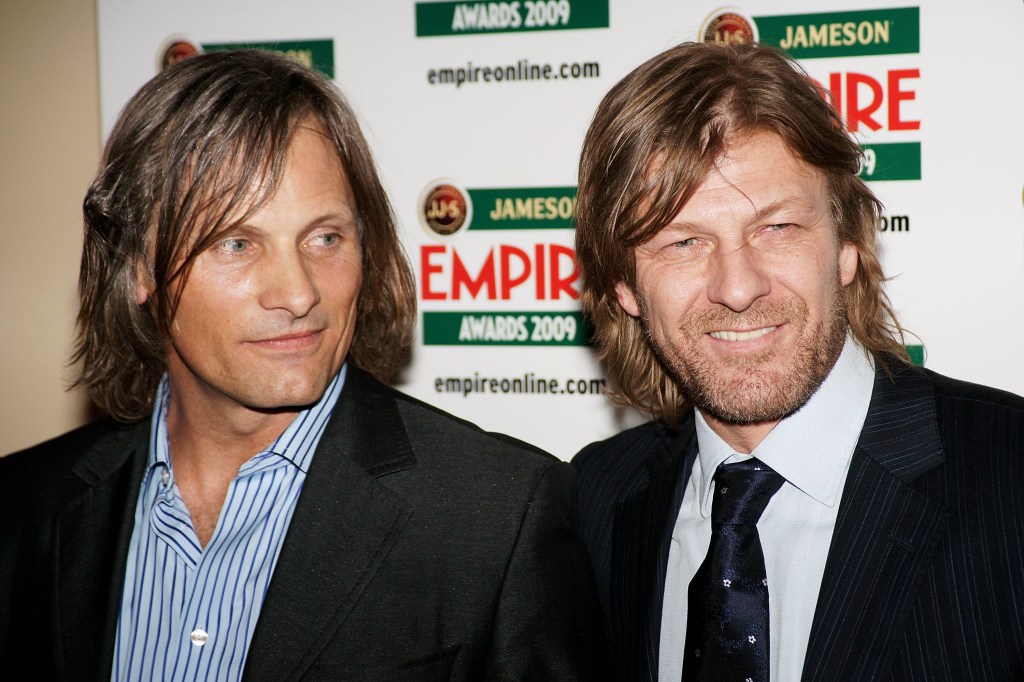 Sean Bean with Lord of the Rings co-star