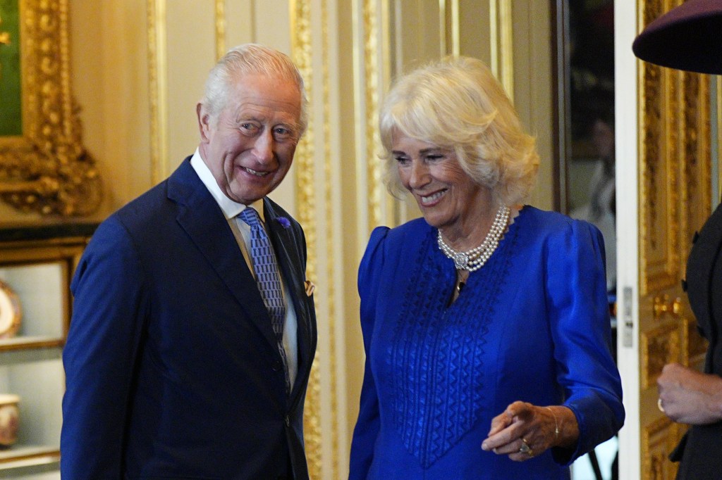King Charles with his current wife