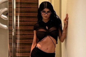 Mia Khalifa Highlights Her Toned Abs in Long Skirt