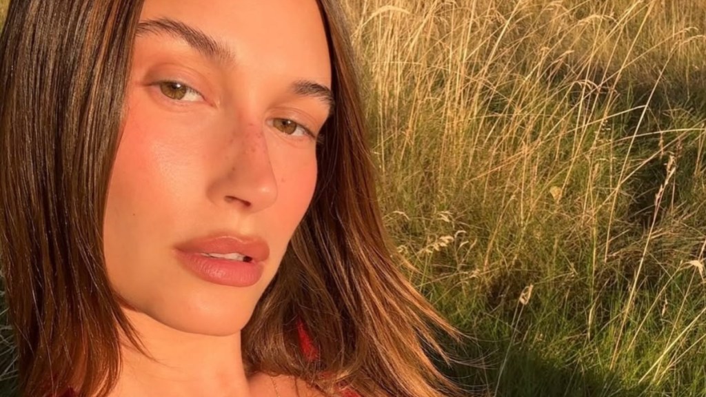 Hailey Bieber Wows in Eye-Catching Neckline Top