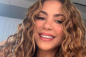 Shakira Turns Heads in Satin Slip Look on Bed