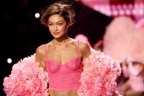 Gigi Hadid Turns Heads Bra Top & Pyjama Look
