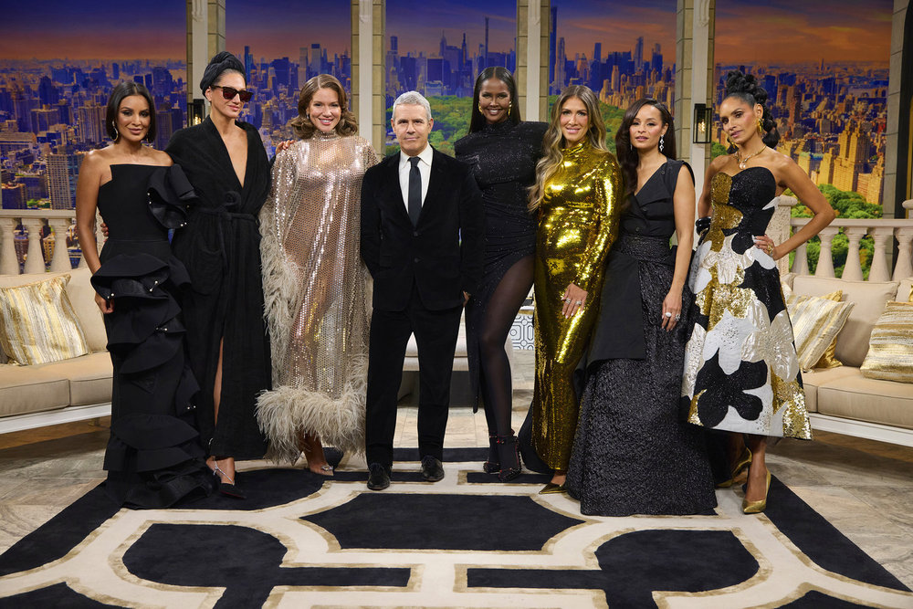 Andy Cohen and the Real Housewives of New York at the Season 15 reunion
