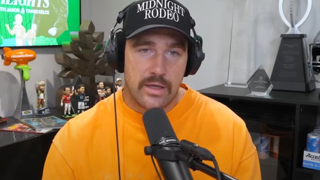 Travis Kelce New Heights podcast golden globes