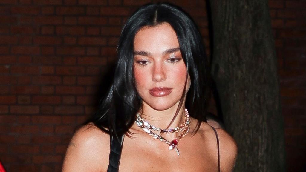 Pop Star Dua Lipa Turns Heads in Sparkling Mini-Dress
