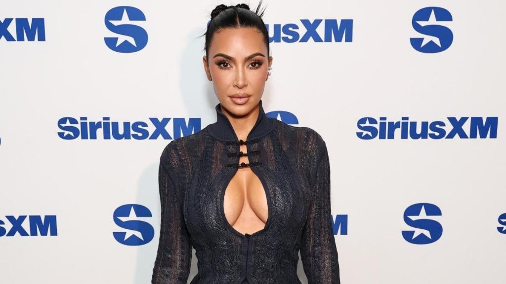 Kim Kardashian Turns Heads in Sheer Knit Outfit