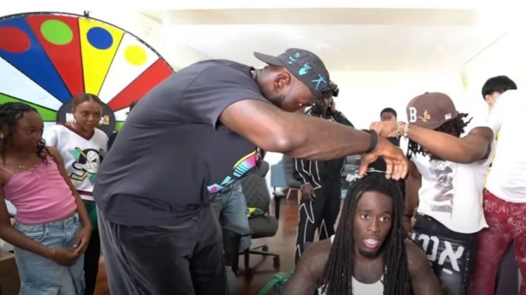 NBA Star LeBron James Gives New Haircut to Kai Cenat on Stream