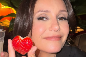 Nina Dobrev eating