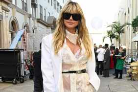 Heidi Klum's Sheer Lace Tights & Bra Photos Are Too Daring