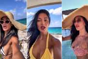 Nicole Scherzinger’s Bikini Poses Are Off-The-Charts Wild in Pics