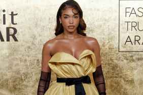 Lori Harvey's Poses Make Her Thigh-High Slit Dress Pop Out