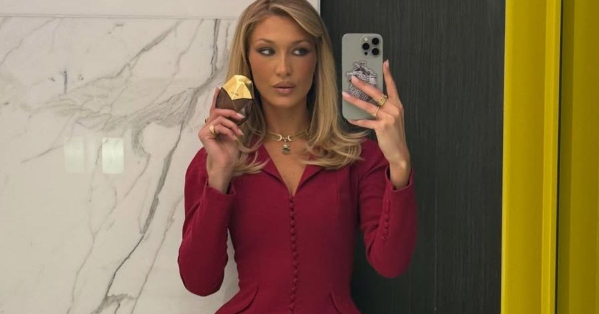 Bella Hadid’s Red Skirt-Suit Look Screams ‘Goddess’