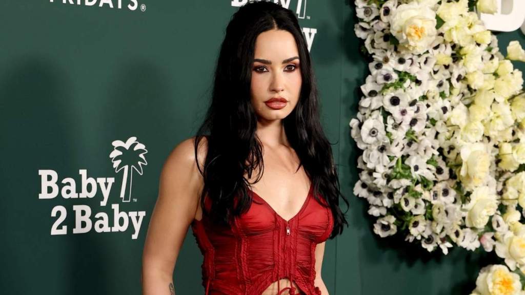 Demi Lovato in Red Dress Has Fans Saying 'Face Card Never Declines'